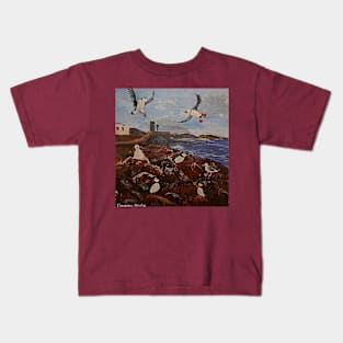 Puffins Landing Kids T-Shirt